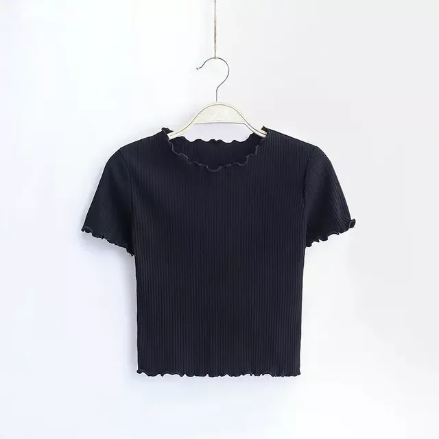 New2022 Wood ears O neck Short sleeve T-shirt 2022 New Woman Slim Fit t shirt tight tee Summer Retro Tops 6 colors
New2022 Wood ears O neck Short sleeve T-shirt 2022 New Woman Slim Fit t shirt tight tee Summer Retro Tops 6 colors