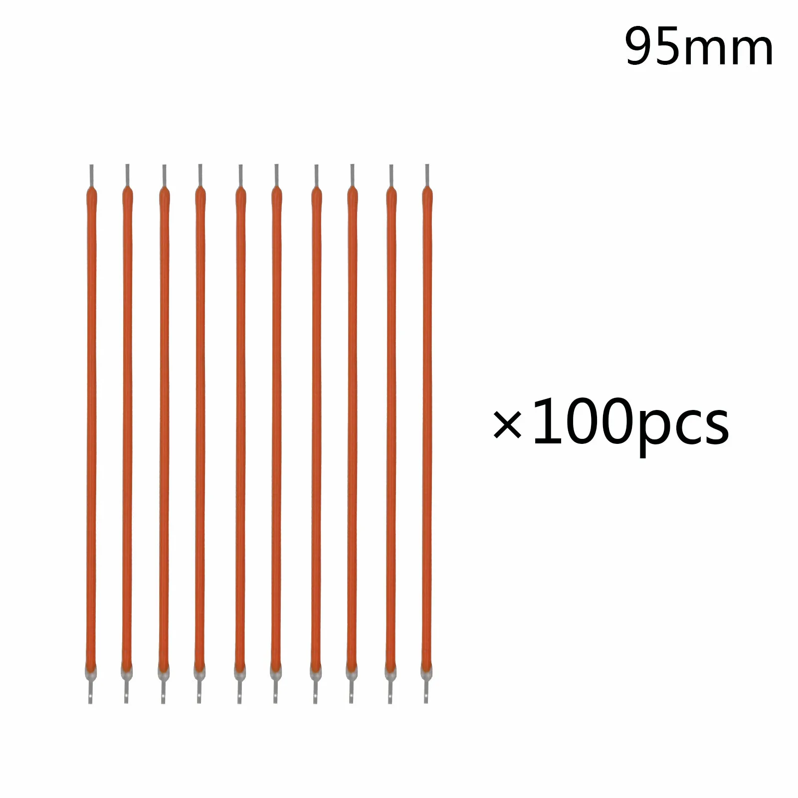 100pcs Edison Bulb LED Filament Lamp Parts 95mm DC3V LED Bead Incandescent Light Accessories Diode for holiday lighting DIY
100pcs Edison Bulb LED Filament Lamp Parts 95mm DC3V LED Bead Incandescent Light Accessories Diode for holiday lighting DIY