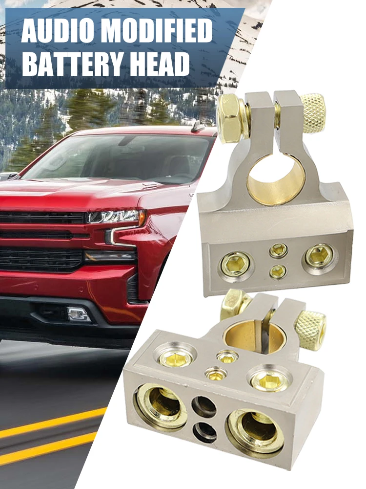 2Pcs Car Battery Terminal Connectors 4GA/6GA/8GA Positive Negative Car Machine Battery RV Caravan Terminal Connectors Shims
2Pcs Car Battery Terminal Connectors 4GA/6GA/8GA Positive Negative Car Machine Battery RV Caravan Terminal Connectors Shims