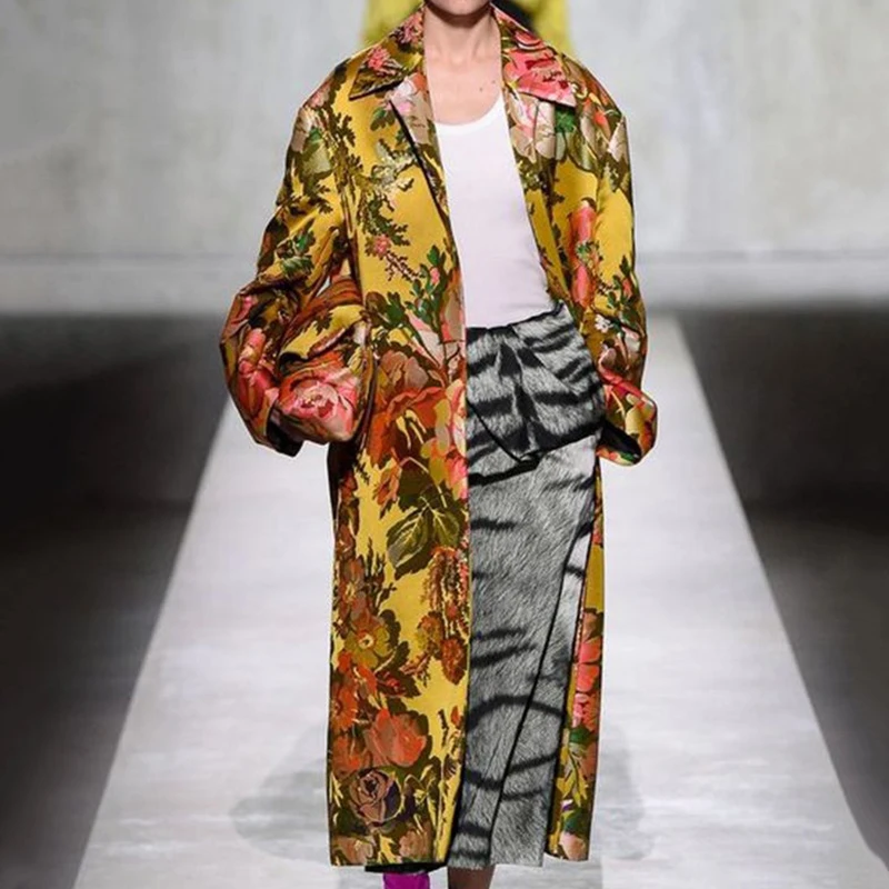 Female Autumn Winter Loose Warm Casual Overcoat Women Floral Print Long Trench Coat Fashion Elegant Long Sleeve Cardigan Outwear
Female Autumn Winter Loose Warm Casual Overcoat Women Floral Print Long Trench Coat Fashion Elegant Long Sleeve Cardigan Outwear