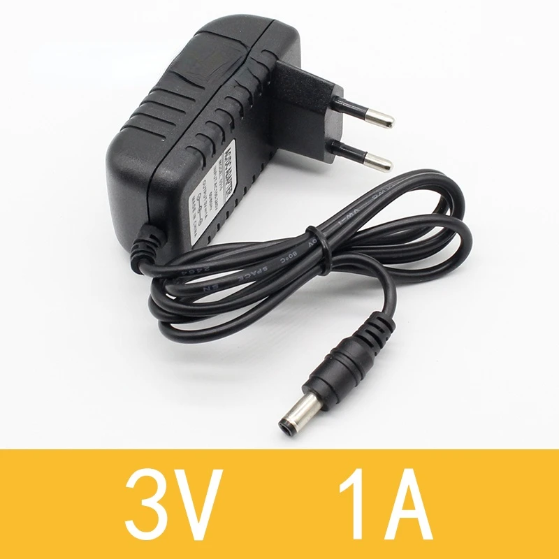 1pcs New AC Converter Adapter DC 3V 1A Power Supply Charger EU Plug 5.5mm x 2.1mm
1pcs New AC Converter Adapter DC 3V 1A Power Supply Charger EU Plug 5.5mm x 2.1mm