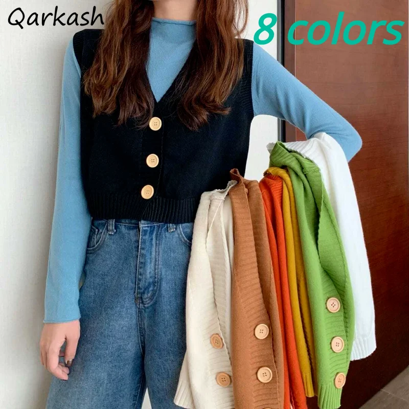Sweater Vest Women Solid Single-breasted Korean Style Maiden Leisure Chic All-Match College Lovely Female Ulzzang Popular Basic
Sweater Vest Women Solid Single-breasted Korean Style Maiden Leisure Chic All-Match College Lovely Female Ulzzang Popular Basic