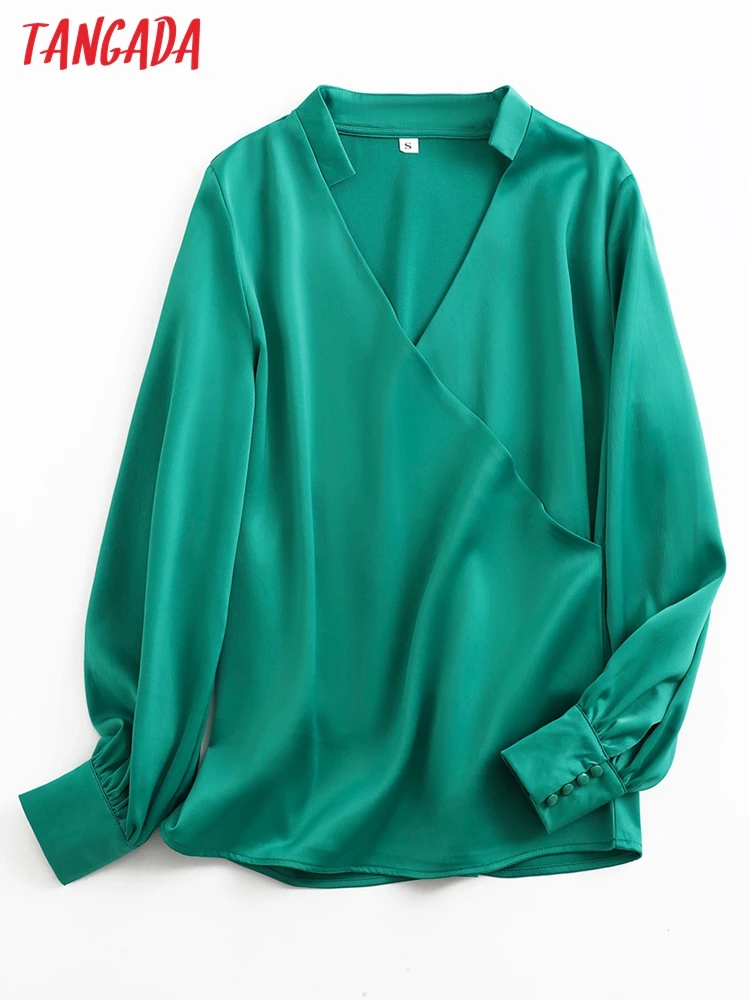 Женская офисная блузка с длинным рукавом, в стиле оверсайз 
Женская офисная блузка с длинным рукавом, в стиле оверсайз