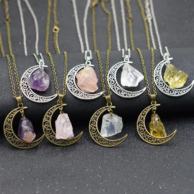 2021 New Fashion Necklace Bohemian Women Quartz Crystal Pendant Gemstone Moon Jewelry Gift for Friend Wholesale Necklaces
2021 New Fashion Necklace Bohemian Women Quartz Crystal Pendant Gemstone Moon Jewelry Gift for Friend Wholesale Necklaces