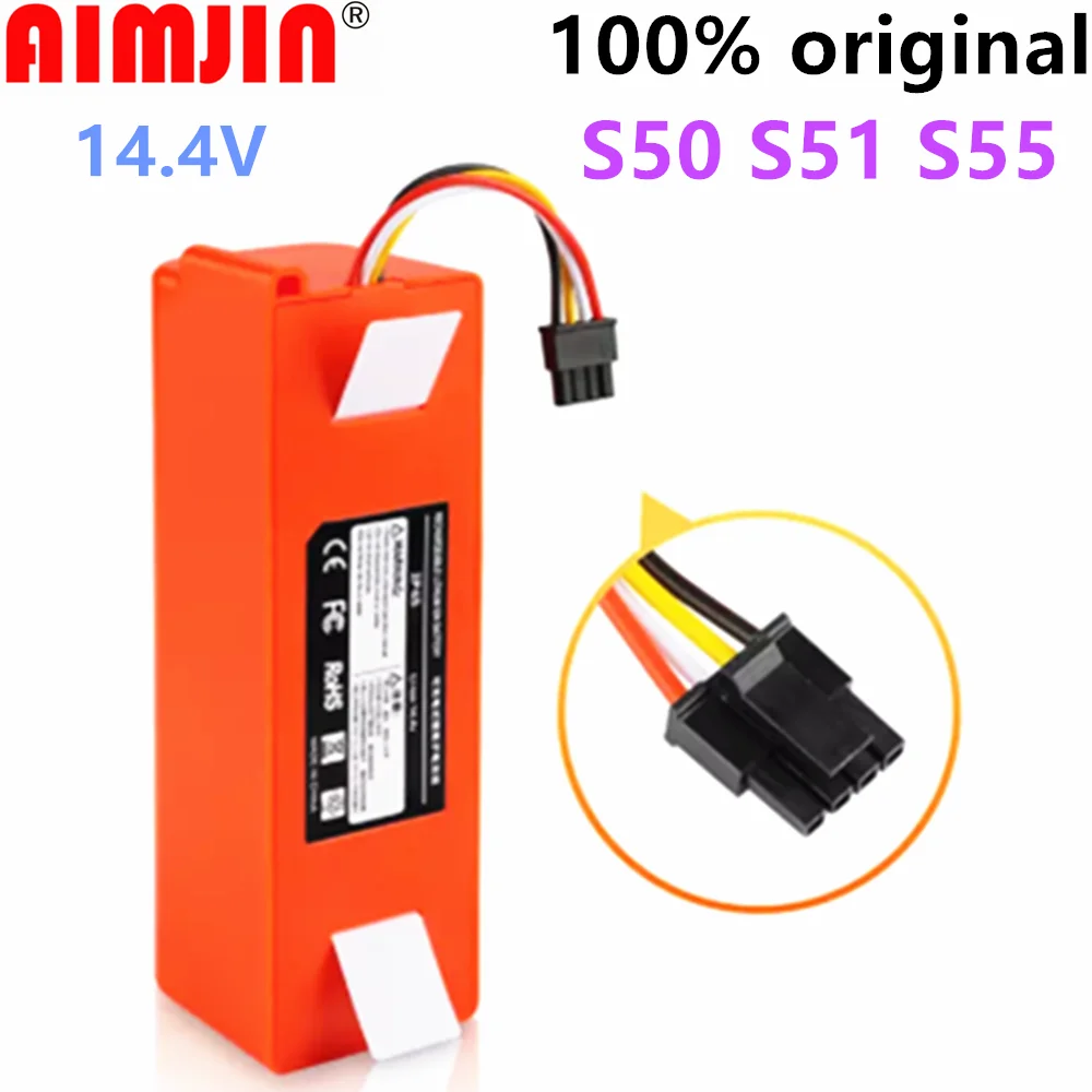 14.4V Li-ion Battery Original Robotic Vacuum Cleaner Replacement Battery for Xiaomi Robot Roborock S50 S51 S55 Accessory Spare
14.4V Li-ion Battery Original Robotic Vacuum Cleaner Replacement Battery for Xiaomi Robot Roborock S50 S51 S55 Accessory Spare