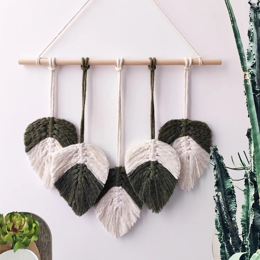 Tassel Pendant Leaf Shape Eye-catching Cotton Thread Delicate Bohemia Macrame Wall Hanging Household Supplies 
Tassel Pendant Leaf Shape Eye-catching Cotton Thread Delicate Bohemia Macrame Wall Hanging Household Supplies