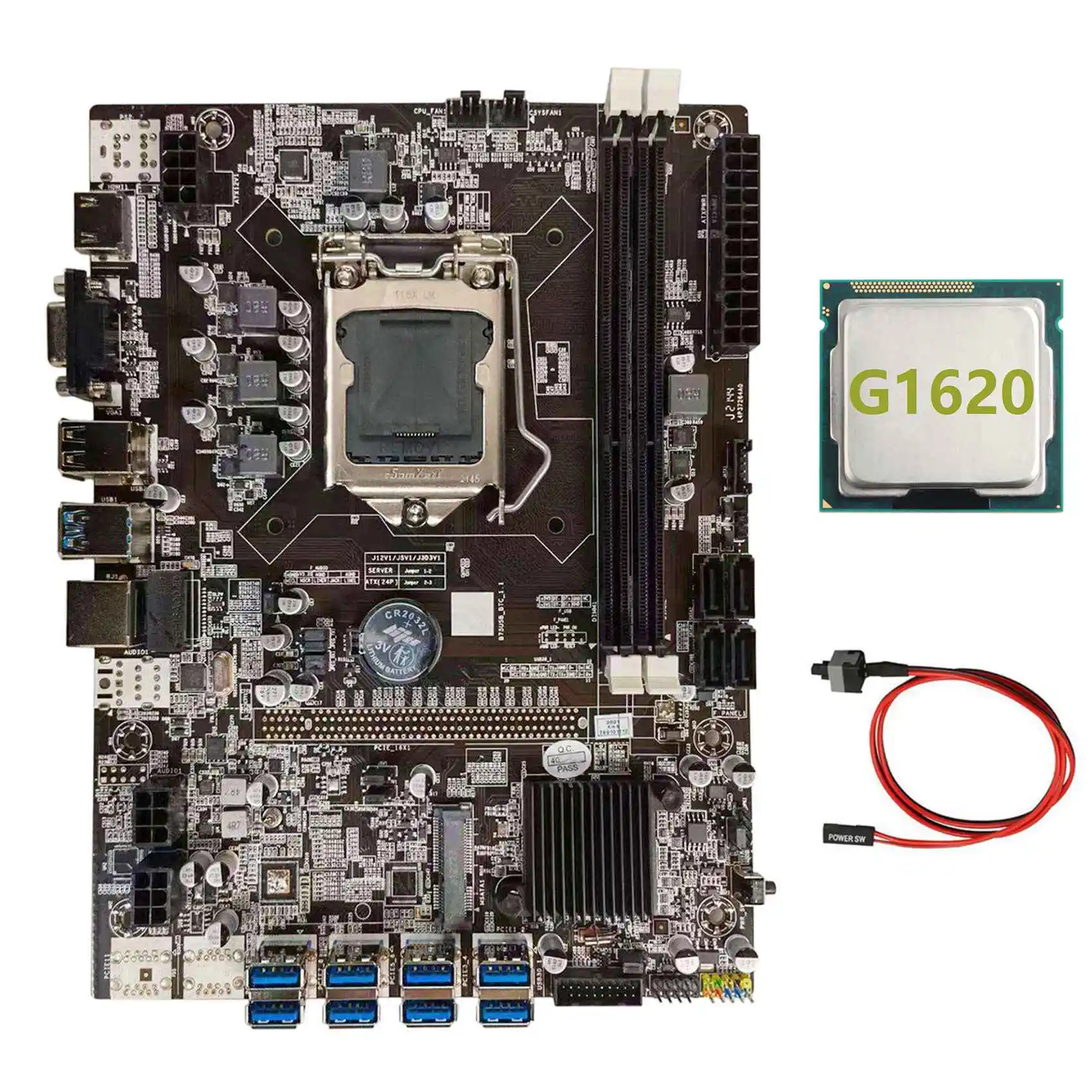 Материнская плата B75 для майнинга BTC + процессор G1620 + кабель переключения LGA1155 8xpcie USB адаптер DDR3 MSATA B75 USB Майнер материнская плата
Материнская плата B75 для майнинга BTC + процессор G1620 + кабель переключения LGA1155 8xpcie USB адаптер DDR3 MSATA B75 USB Майнер материнская плата
