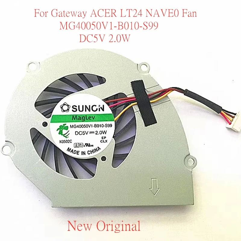 New Original Laptop CPU Cooling Fan For Gateway ACER LT24 NAVE0 Fan MG40050V1-B010-S99 DC5V 2.0W
New Original Laptop CPU Cooling Fan For Gateway ACER LT24 NAVE0 Fan MG40050V1-B010-S99 DC5V 2.0W