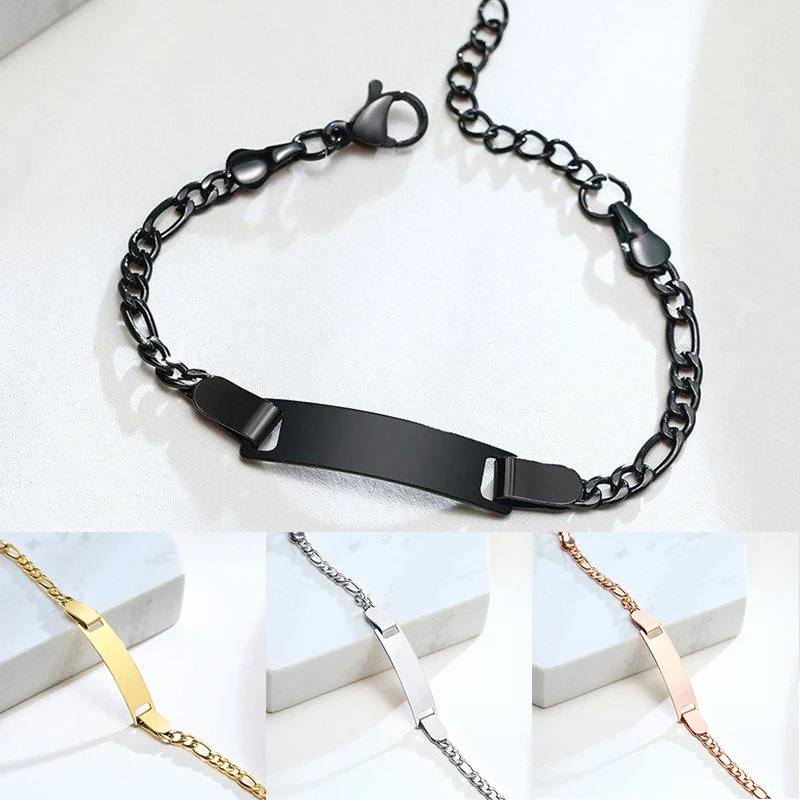 Newborn Baby Kid Engrave Birthday Gift Personalized Bracelet Child ID Name Chain 
Newborn Baby Kid Engrave Birthday Gift Personalized Bracelet Child ID Name Chain