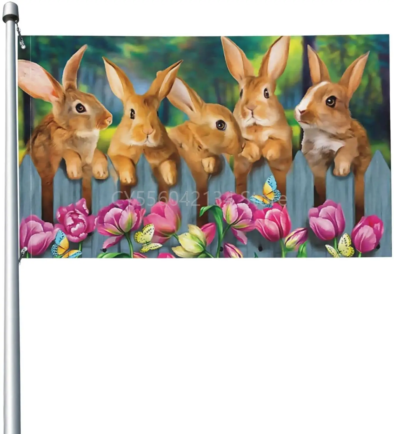 Easter Rabbit Flowers flag Home Decoration Outdoor Decor Polyester Banners and Flags 90x150cm 120x180cm
Easter Rabbit Flowers flag Home Decoration Outdoor Decor Polyester Banners and Flags 90x150cm 120x180cm