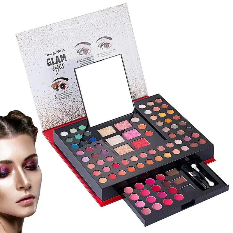 88 Color Eyeshadow Palette High Pigment Long Lasting & Waterproof Makeup Kit For Women With Brushes A Great Combination Gift Set
88 Color Eyeshadow Palette High Pigment Long Lasting & Waterproof Makeup Kit For Women With Brushes A Great Combination Gift Set