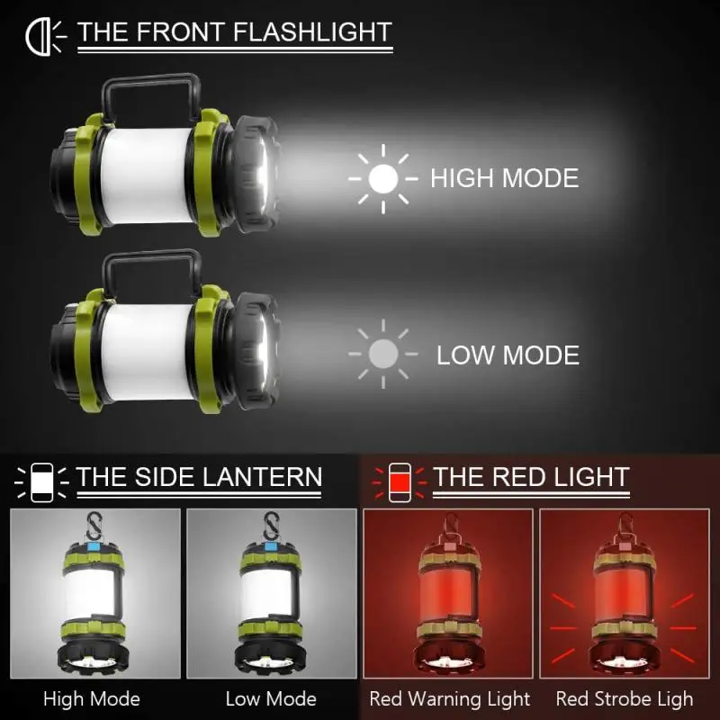 6-in-1 Camping Lamp Portable Lamp Waterproof Searchlight Usb Rechargeable Portable Flashlight Outdoor Lighting Led Lantern Light
6-in-1 Camping Lamp Portable Lamp Waterproof Searchlight Usb Rechargeable Portable Flashlight Outdoor Lighting Led Lantern Light