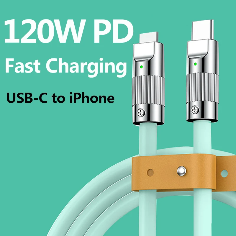 Super 120w 6a Fast Charge Pd Type-c To Lighting Liquid Silicone Cable Quick Charge 1m 2m Usb Cable For Iphone Charger Cable
Super 120w 6a Fast Charge Pd Type-c To Lighting Liquid Silicone Cable Quick Charge 1m 2m Usb Cable For Iphone Charger Cable