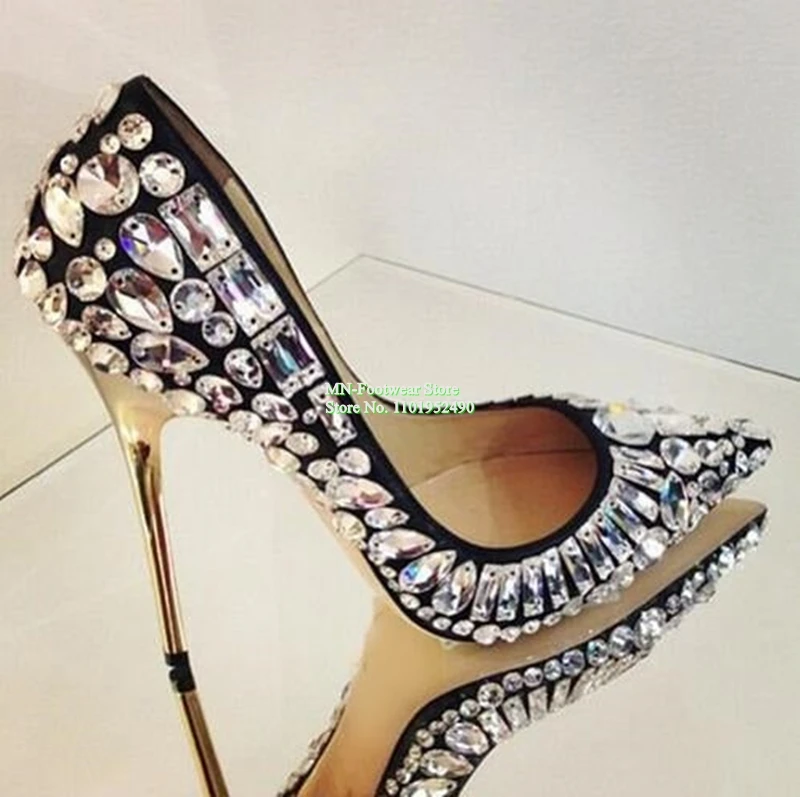 Women Pumps Pointed Toe Stiletto Rhinestones Embellished High Heel Shallow Slip on Blingbling Jeweled Wedding Shoes Black White
Women Pumps Pointed Toe Stiletto Rhinestones Embellished High Heel Shallow Slip on Blingbling Jeweled Wedding Shoes Black White