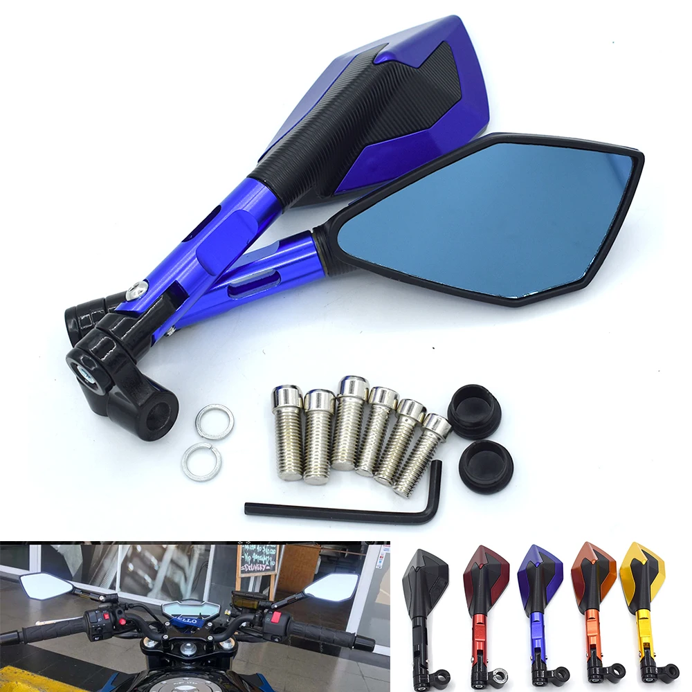 Universal Motorcycle Rearview Mirror Blue Glass CNC Aluminum FOR Suzuki GSF1250 GSR600 GSR750 GSX650F GSXR1000 GSXR600
Universal Motorcycle Rearview Mirror Blue Glass CNC Aluminum FOR Suzuki GSF1250 GSR600 GSR750 GSX650F GSXR1000 GSXR600