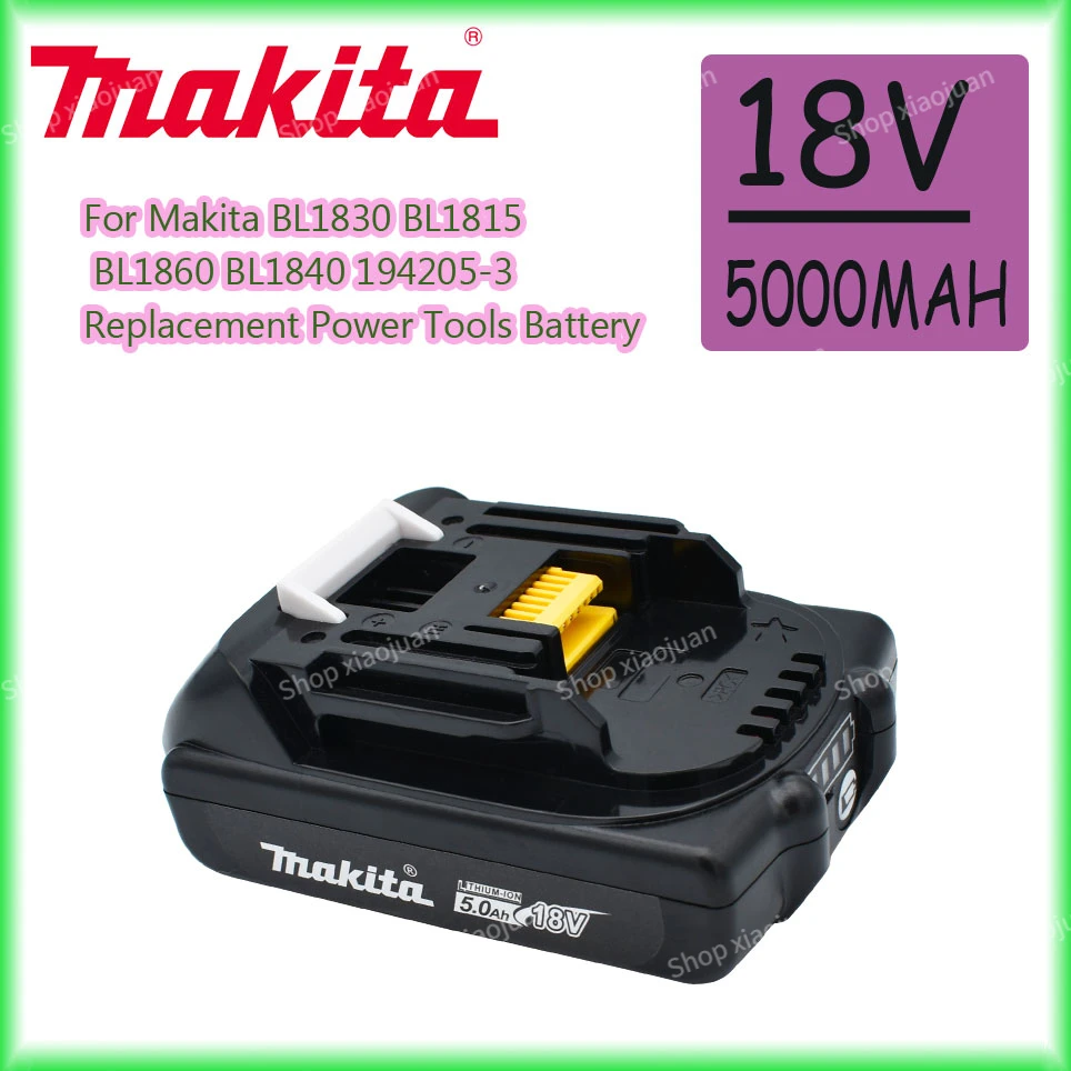 original Makita Rechargeable 18V 5.0Ah Li-Ion Battery BL1830 BL1815 BL1860 BL1840 194205-3 Replacement Power Tools Battery
original Makita Rechargeable 18V 5.0Ah Li-Ion Battery BL1830 BL1815 BL1860 BL1840 194205-3 Replacement Power Tools Battery