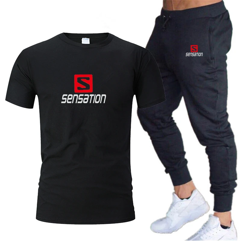 Summer men's short-sleeved sports suit new cotton breathable round neck T-shirt + knitted sweatpants two-piece fitness suit 2023
Summer men's short-sleeved sports suit new cotton breathable round neck T-shirt + knitted sweatpants two-piece fitness suit 2023