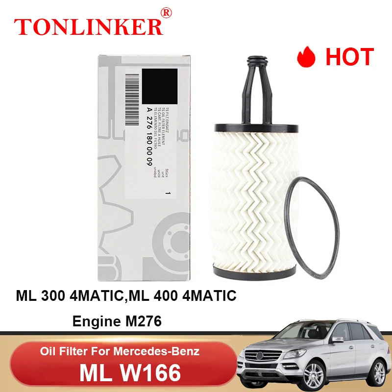Масляный фильтр TONLINKER A2761800009 для Mercedes Benz ML Class W166 2013 2014 2015 ML 300 400 4matic, автомобильные аксессуары, товары 
Масляный фильтр TONLINKER A2761800009 для Mercedes Benz ML Class W166 2013 2014 2015 ML 300 400 4matic, автомобильные аксессуары, товары