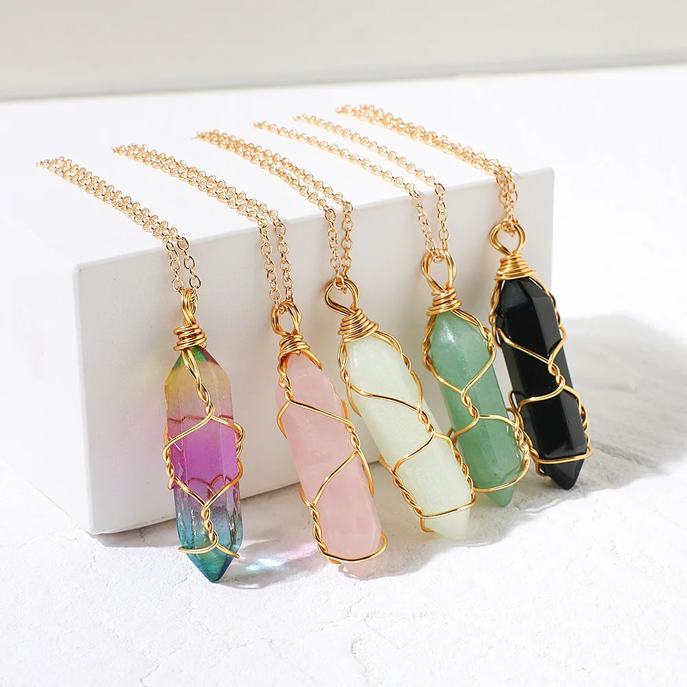 Trendy New Real Natural Pink Stone Long Pendat Necklace Bohemian Stone Necklace Gifts for Women Female Neck Fashion Jewelry
Trendy New Real Natural Pink Stone Long Pendat Necklace Bohemian Stone Necklace Gifts for Women Female Neck Fashion Jewelry