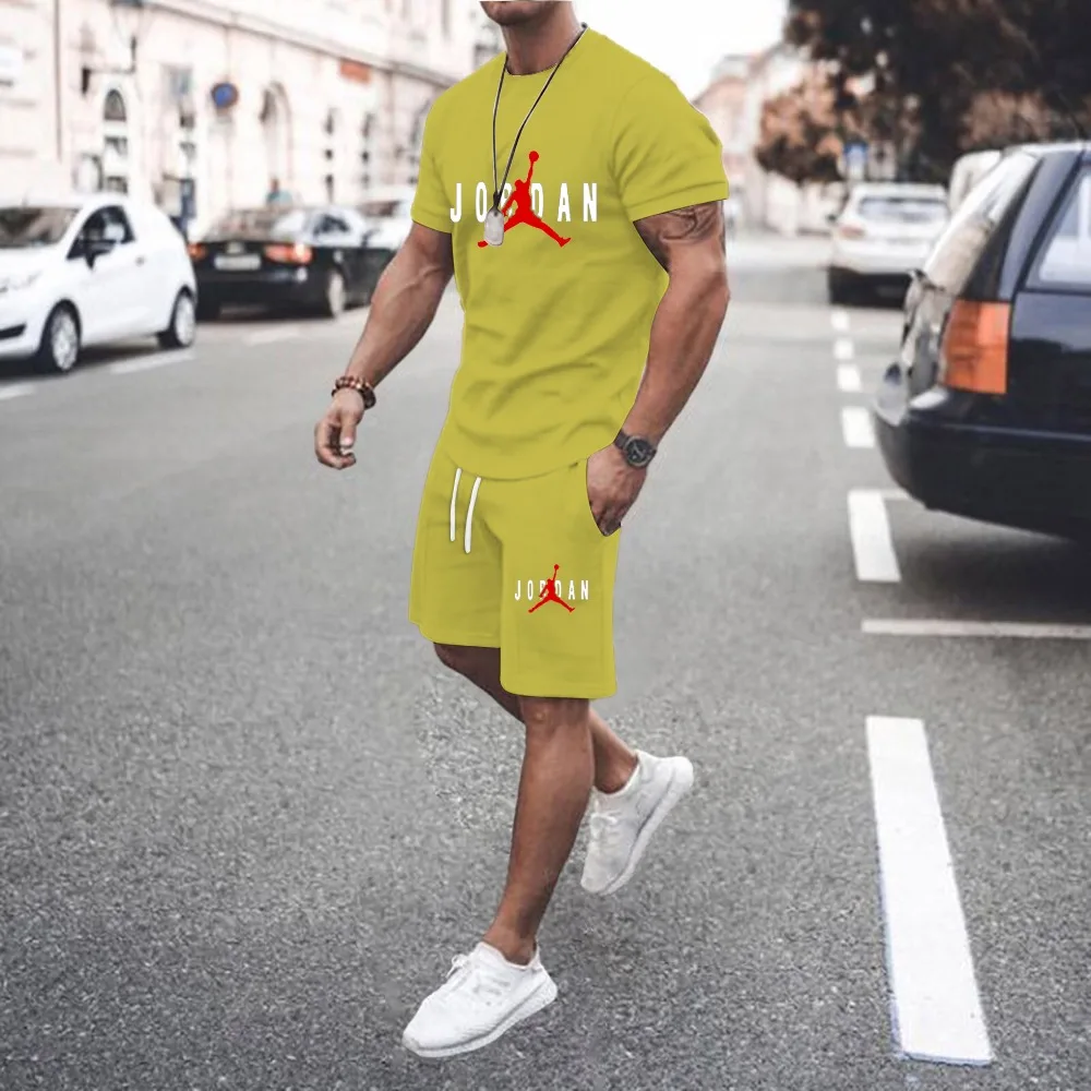 Summer Men Tracksuit 2022 New Casual Simple Type Short Sleeves Print T-Shirt+shorts Suits Outfits Jogging Oversized Sportswear
Summer Men Tracksuit 2022 New Casual Simple Type Short Sleeves Print T-Shirt+shorts Suits Outfits Jogging Oversized Sportswear