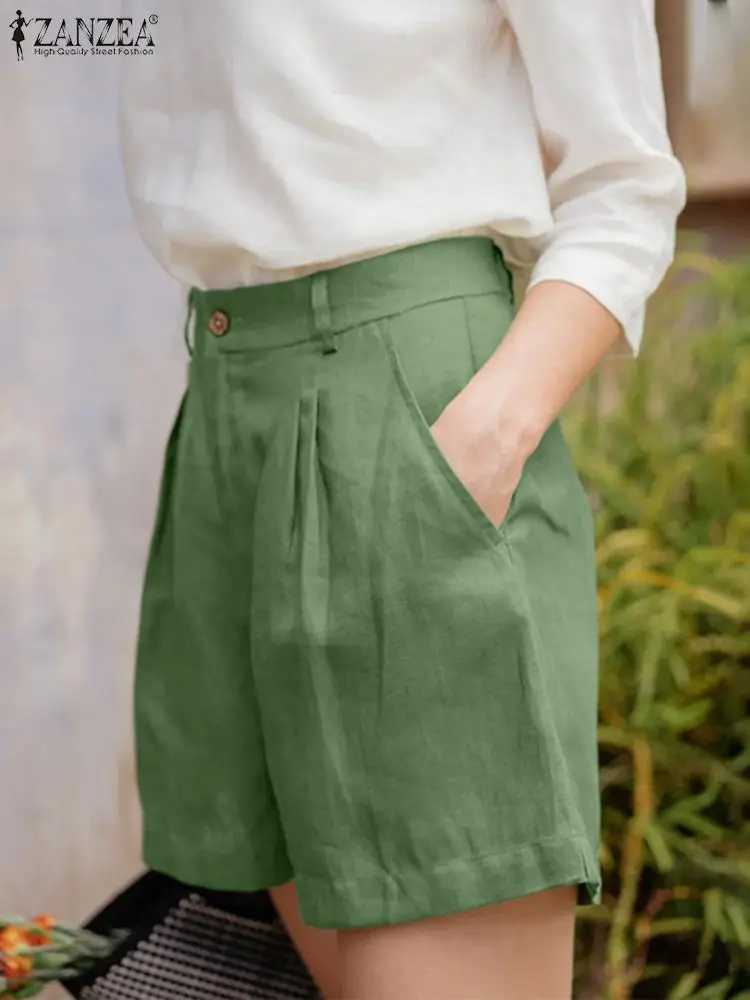 2022 ZANZEA Summer Women Elegant High Waist Shorts Casual Cotton Beach Short Pants OL Work Palazzo Solid Loose Trousers Oversize
2022 ZANZEA Summer Women Elegant High Waist Shorts Casual Cotton Beach Short Pants OL Work Palazzo Solid Loose Trousers Oversize