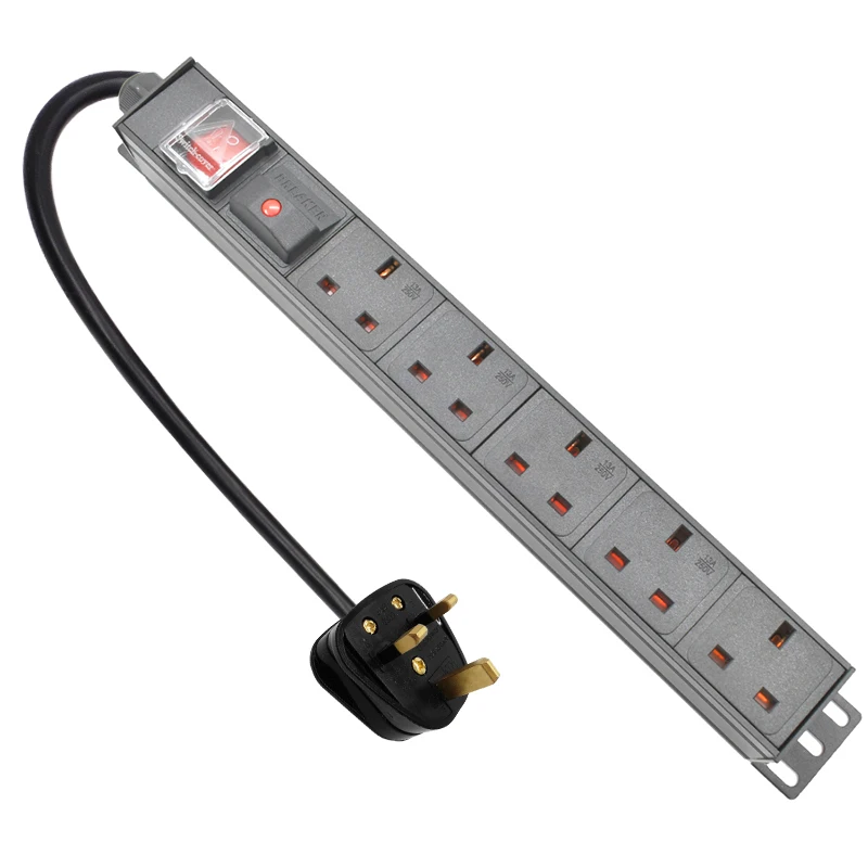 PDU Power Strip Network Cabinet Rack 13A/16A Aluminum Alloy 5 Way Outlet Break Switch 2m Extension Cord overload protection
PDU Power Strip Network Cabinet Rack 13A/16A Aluminum Alloy 5 Way Outlet Break Switch 2m Extension Cord overload protection