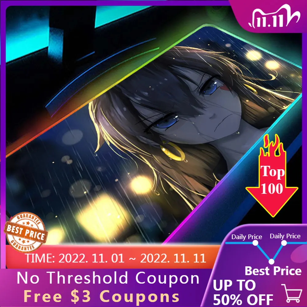 Mairuige RGB Anime Girl Game Player Mouse Pad LED Lighting Backlit Computer Keyboard Pad Rubber Non-slip Table Mat Free Shipping
Mairuige RGB Anime Girl Game Player Mouse Pad LED Lighting Backlit Computer Keyboard Pad Rubber Non-slip Table Mat Free Shipping