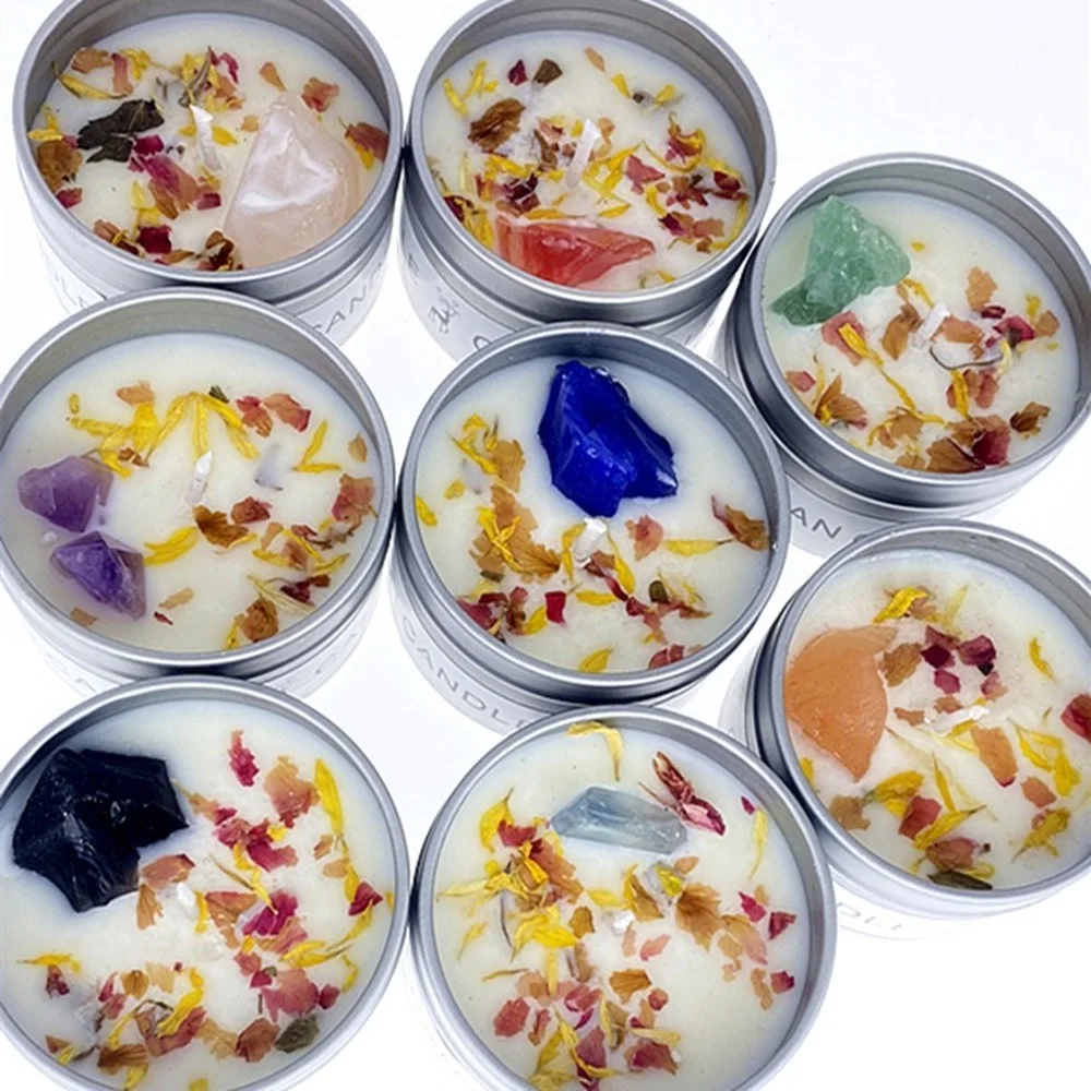 Smokeless Aromatherapy Candles Crystal Salt Stonedried Flower Scented Candles Soy Wax Birthday Candle Home Decoration Gifts
Smokeless Aromatherapy Candles Crystal Salt Stonedried Flower Scented Candles Soy Wax Birthday Candle Home Decoration Gifts