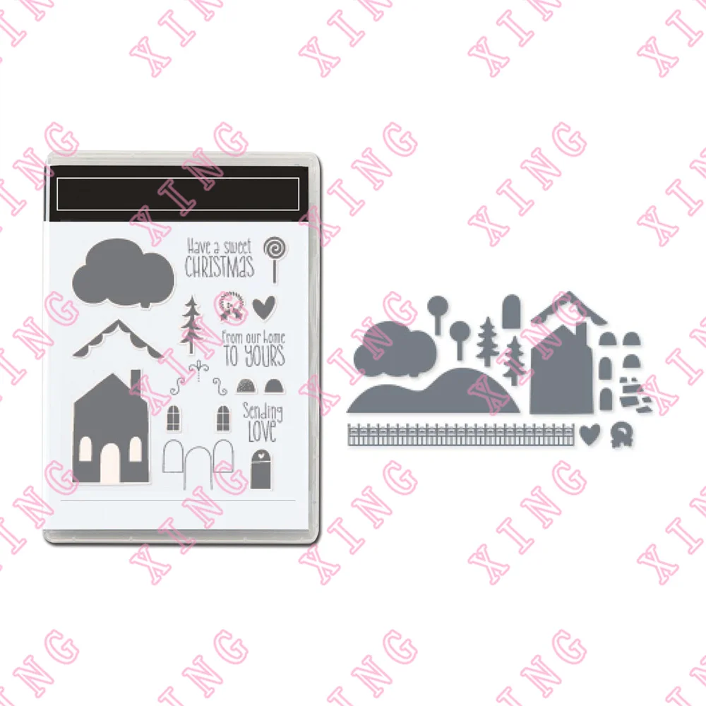 2022 New Christmas Tree House Decoration Clear Silicone Stamps Metal Cutting Dies Diy Scrapbook Paper Card Craft Embossing Molds
2022 New Christmas Tree House Decoration Clear Silicone Stamps Metal Cutting Dies Diy Scrapbook Paper Card Craft Embossing Molds