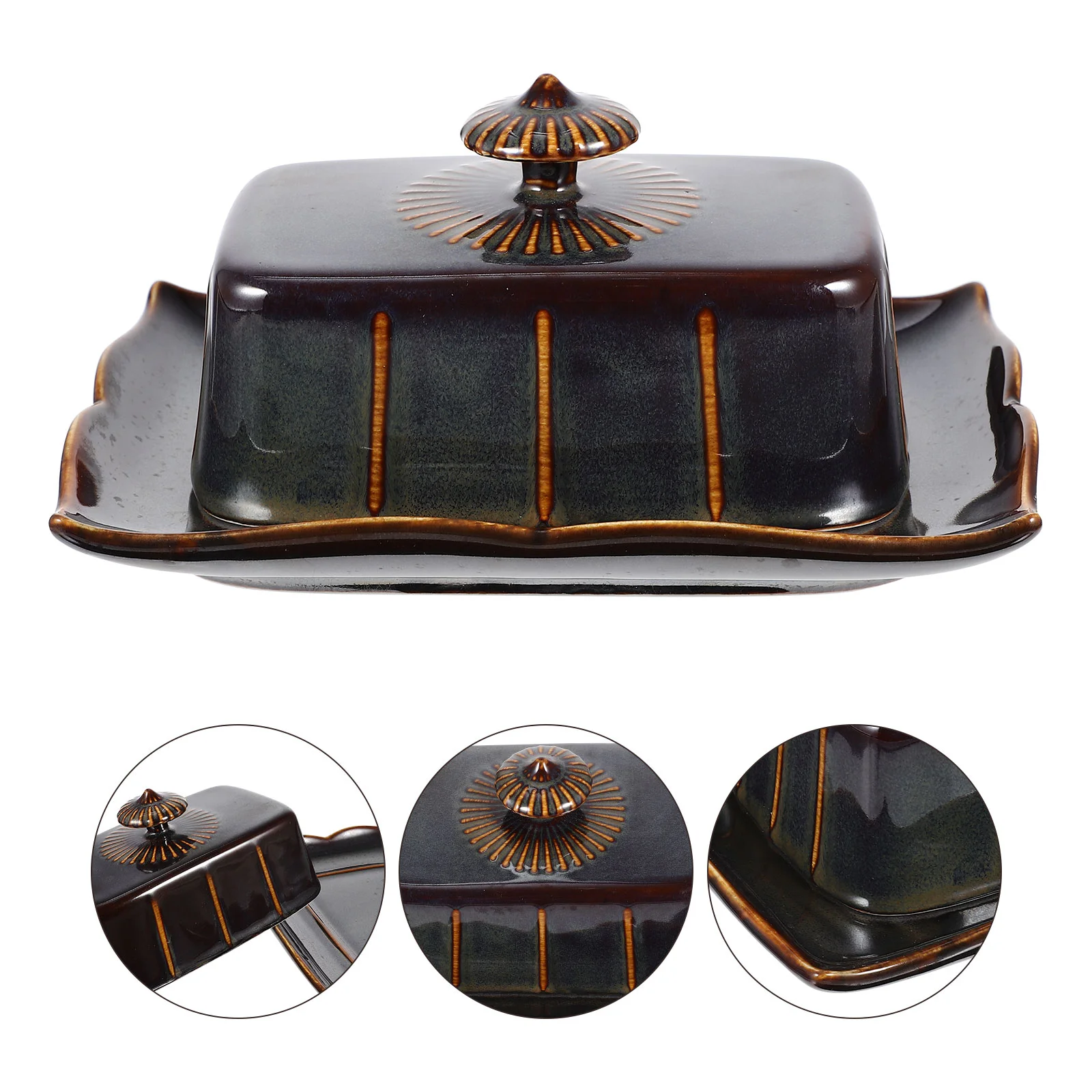Butter Dish Ceramic Tray Plate Holder Container Coveredserver Serving Keeper Cake Bowl Dishes Dessert Vintage Cover Slice Crock
Butter Dish Ceramic Tray Plate Holder Container Coveredserver Serving Keeper Cake Bowl Dishes Dessert Vintage Cover Slice Crock