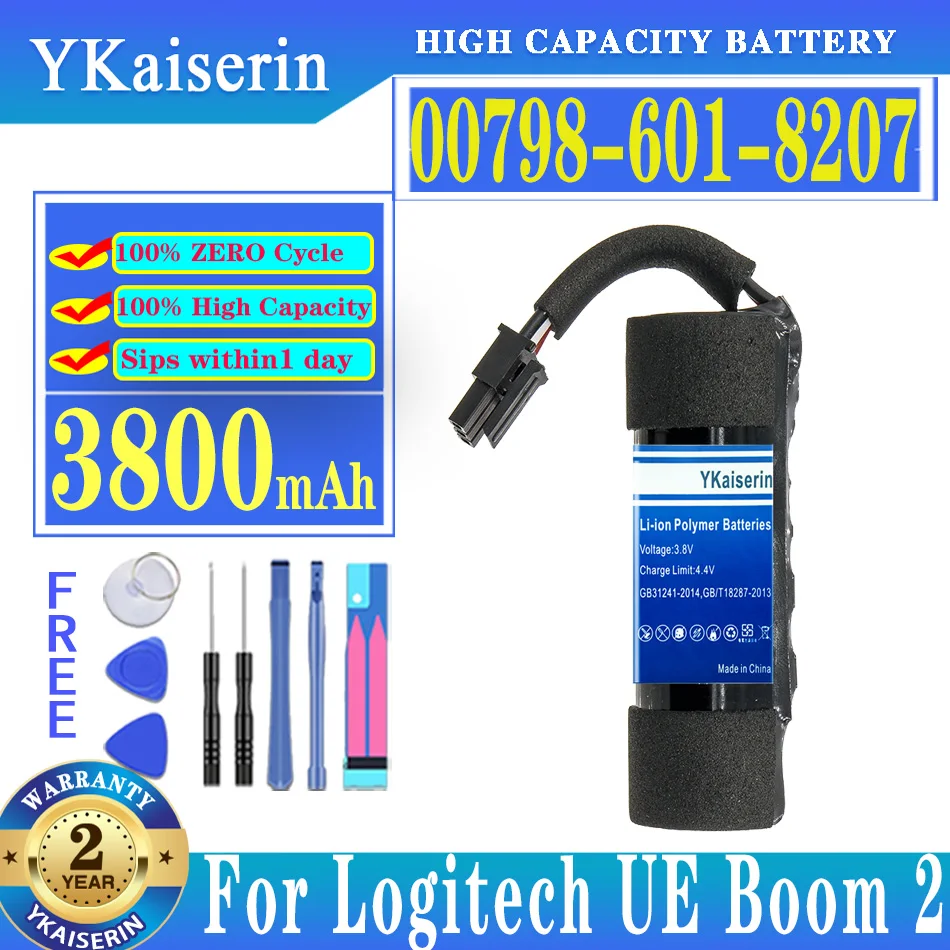 YKaiserin 3800mAh Battery 00798-601-8207 for Logitech UE Boom 2, UE Boom2 Ultimate Batteries + Free Tools
YKaiserin 3800mAh Battery 00798-601-8207 for Logitech UE Boom 2, UE Boom2 Ultimate Batteries + Free Tools