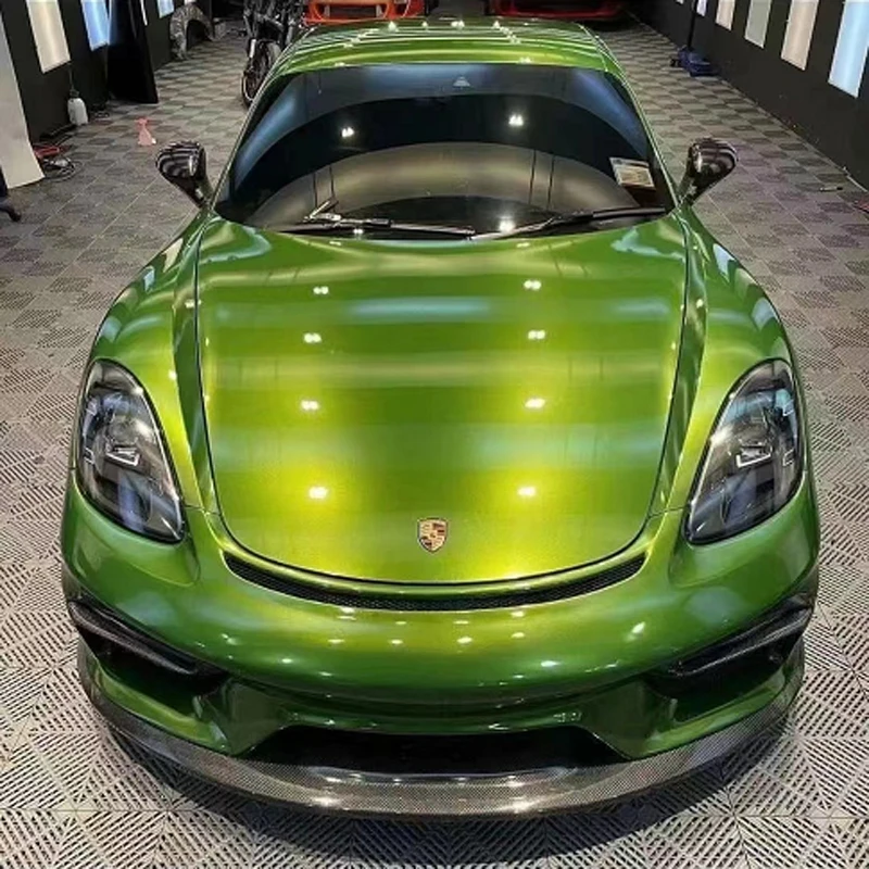 High Glossy Metallic Mamba Green Vinyl Adhesive Car Wrap Film Roll with Air Release size 1.52x18m 5x59ft
High Glossy Metallic Mamba Green Vinyl Adhesive Car Wrap Film Roll with Air Release size 1.52x18m 5x59ft