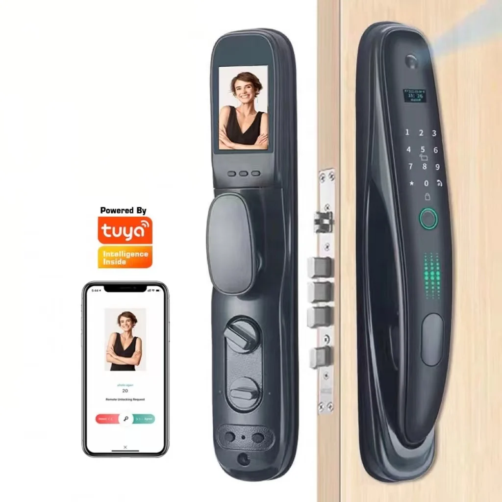 New Security Digital Tuya app Smart Fingerprint Door Lock with Camera cerradura inteligente deadbolt
New Security Digital Tuya app Smart Fingerprint Door Lock with Camera cerradura inteligente deadbolt