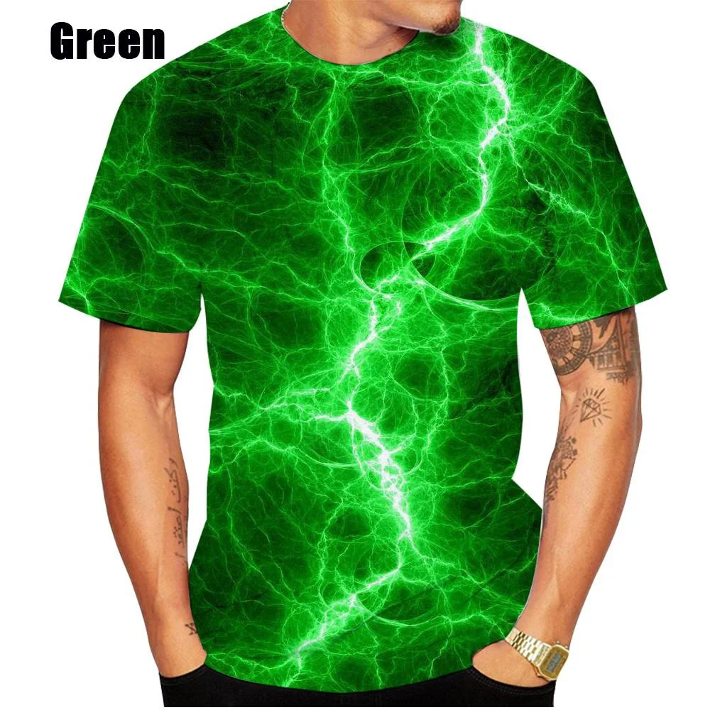 Hot Sale Fashion Lightning 3D Printing T Shirt Casual Short-sleeved Round Neck Slim Top
Hot Sale Fashion Lightning 3D Printing T Shirt Casual Short-sleeved Round Neck Slim Top