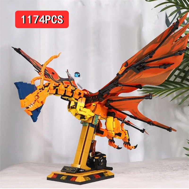 1174pcs Movable Creative Phantom Flying Dragon Building Blocks Fantasy Dinosaurs Toruk Makto Model Bricks Toys For Children Gift
1174pcs Movable Creative Phantom Flying Dragon Building Blocks Fantasy Dinosaurs Toruk Makto Model Bricks Toys For Children Gift