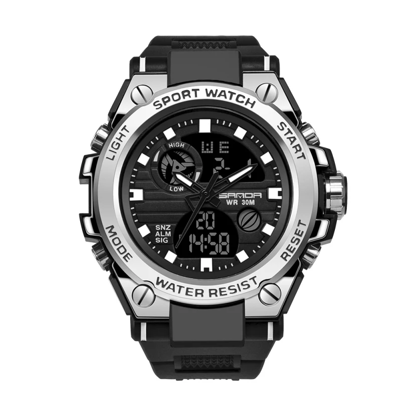 Luxury Men Sport Watch Dual Display Analog Digital LED Electronic Wrist Watches Relogio Masculino Electronic Watch часы Fashion
Luxury Men Sport Watch Dual Display Analog Digital LED Electronic Wrist Watches Relogio Masculino Electronic Watch часы Fashion