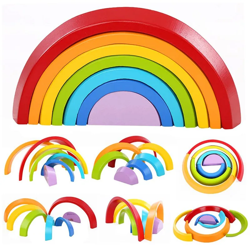 Montessori Arch Bridge Rainbow Building Blocks Wooden Toys Baby Early Educational Child 1 Year Games Color Cognitive Block Toy
Montessori Arch Bridge Rainbow Building Blocks Wooden Toys Baby Early Educational Child 1 Year Games Color Cognitive Block Toy