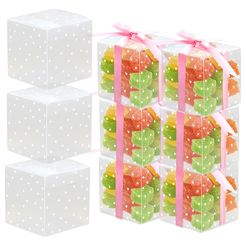 10pcs Transparent Frosted Dot Candy Box PVC Square Boxes DIY Plastic Packaging Gift Box Wedding Birthday Party Event Decorations
10pcs Transparent Frosted Dot Candy Box PVC Square Boxes DIY Plastic Packaging Gift Box Wedding Birthday Party Event Decorations