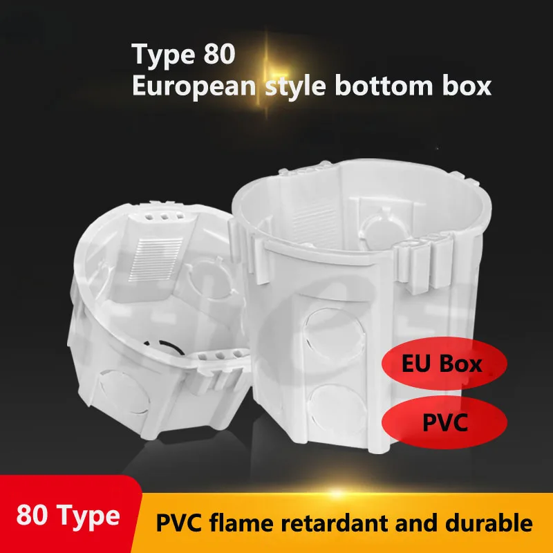 

80 типов, европейская Нижняя коробка, настенная розетка, стандартная Европейская круглая основа из ПВХ