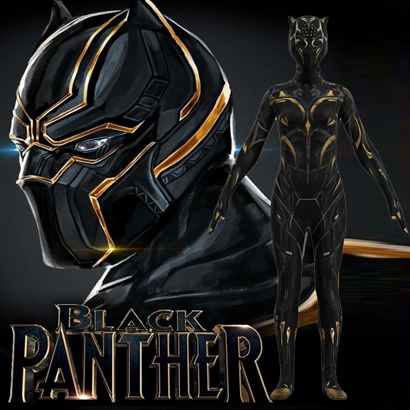 Adults Gold Kids Panther 2 Cosplay Costume Girls Lady Female Woman Superhero Black Zentai Suit Halloween Bodysuit Shuri
Adults Gold Kids Panther 2 Cosplay Costume Girls Lady Female Woman Superhero Black Zentai Suit Halloween Bodysuit Shuri