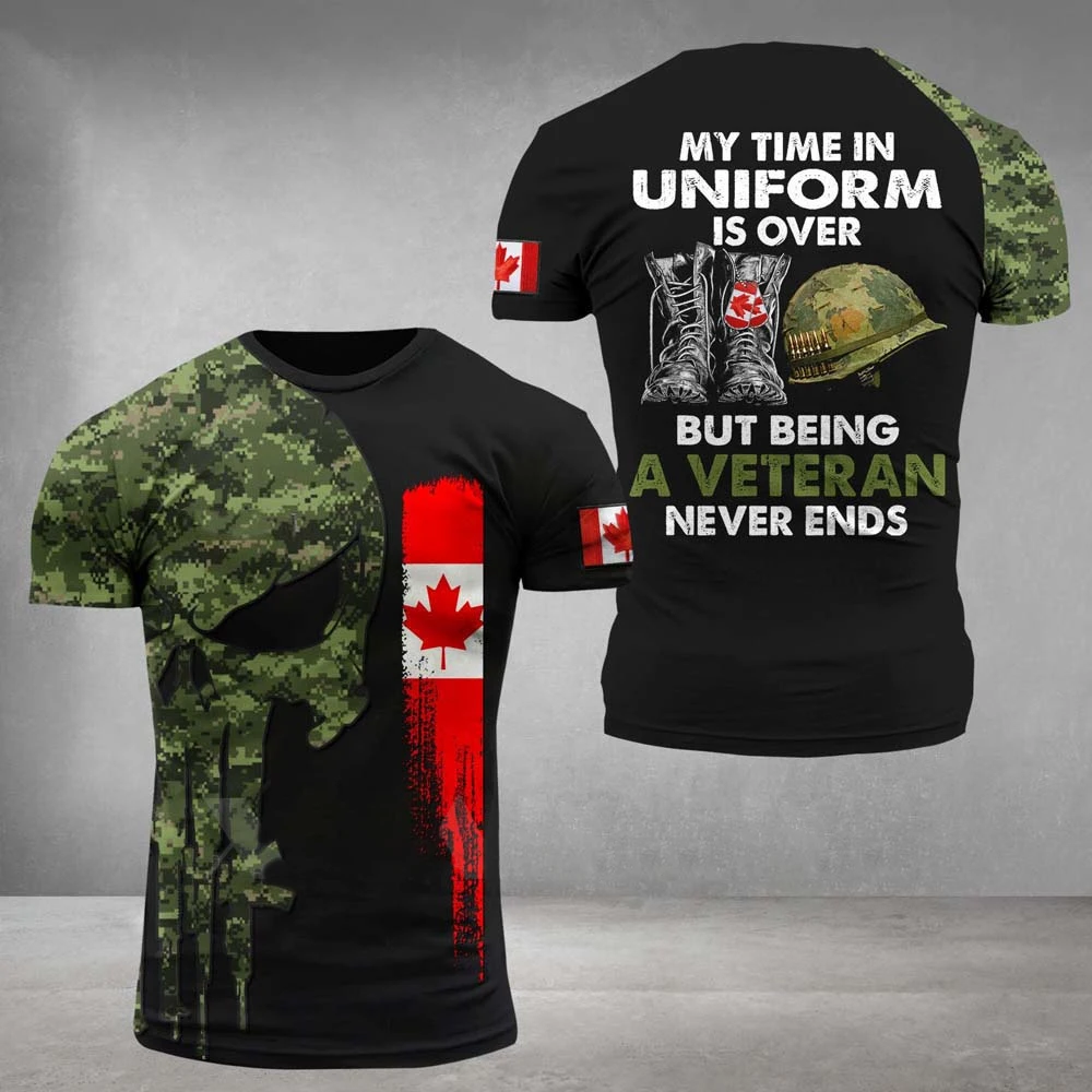 Футболка мужская оверсайз с 3D-принтом канадского армейского флага, модная рубашка с круглым вырезом, камуфляжная уличная одежда
Футболка мужская оверсайз с 3D-принтом канадского армейского флага, модная рубашка с круглым вырезом, камуфляжная уличная одежда