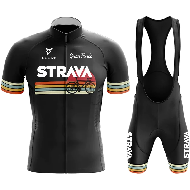 

Велосипедный мужской спортивный комплект STRAVA, летняя одежда 2023, мужские брюки для горного велосипеда, шорты, профессиональная рубашка, Униформа, комплект из Джерси, блузка, костюм