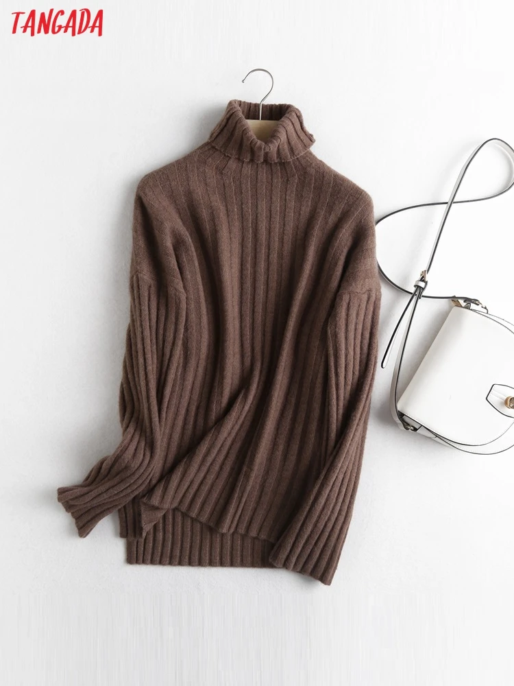 Tangada Chic Women Solid Basic Turtleneck Sweater Vintage Office Ladies Knitted Jumper Tops 6D35
Tangada Chic Women Solid Basic Turtleneck Sweater Vintage Office Ladies Knitted Jumper Tops 6D35