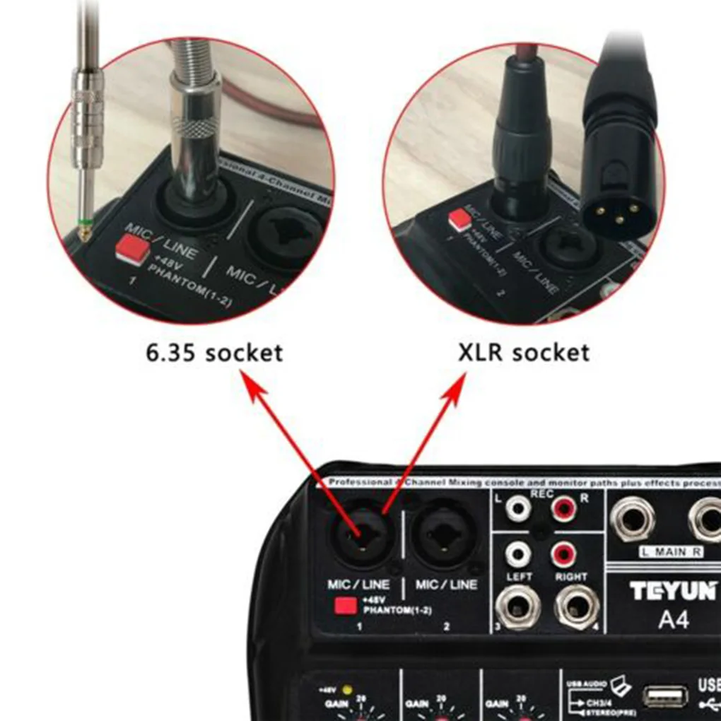 Профессиональная микшерная консоль с USB-портом, миниатюрный 4-канальный сценический микшер с поддержкой Bluetooth для выступлений и прямых тран...
Профессиональная микшерная консоль с USB-портом, миниатюрный 4-канальный сценический микшер с поддержкой Bluetooth для выступлений и прямых тран...