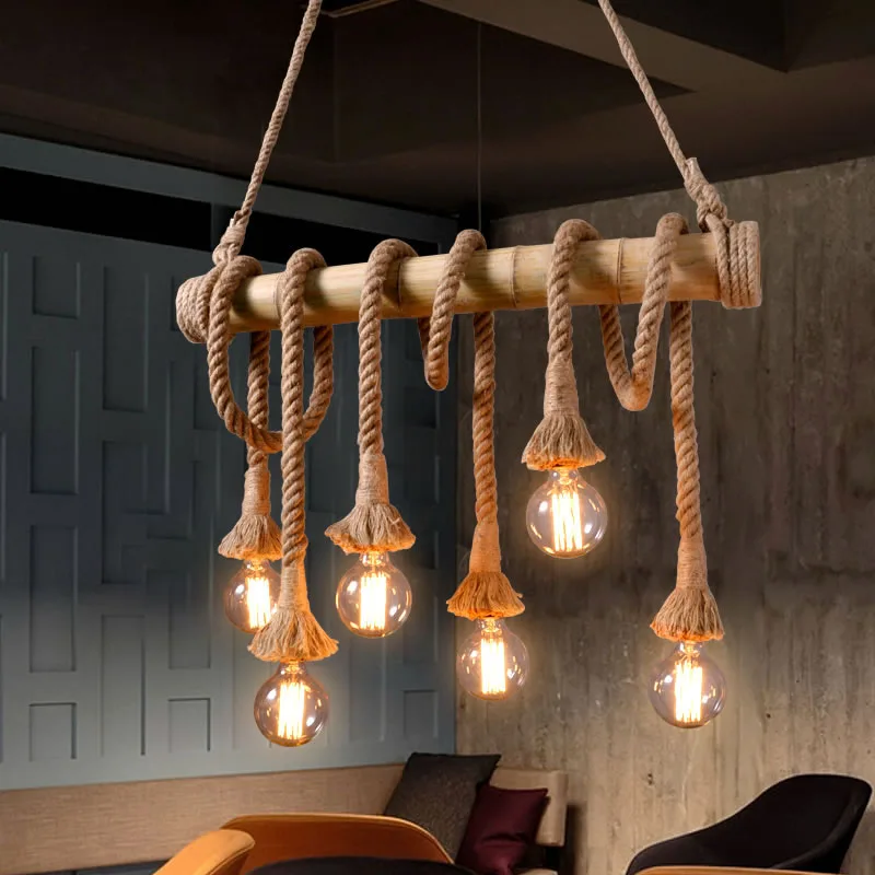 American Retro Pendant Lamp Woven Twine Chandelier Country Decorative Droplamp Home Living Room Kitchen Restaurant Hanging Light
American Retro Pendant Lamp Woven Twine Chandelier Country Decorative Droplamp Home Living Room Kitchen Restaurant Hanging Light