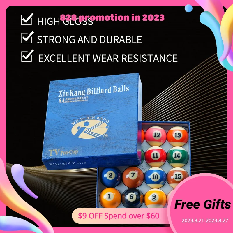 XinKang Billiard Balls 57.2mm Pool Balls Standard Complete Set of 16 Balls Phenolic Resin Balls Nine-ball Billliard Accessories
XinKang Billiard Balls 57.2mm Pool Balls Standard Complete Set of 16 Balls Phenolic Resin Balls Nine-ball Billliard Accessories