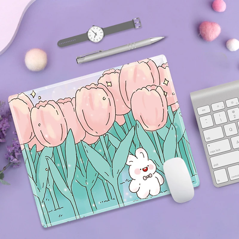 Kawaii Mouse Pad with Stitched Edge Tulip Flower Mouse Mat Non-Slip Rubber Base Square for Laptop Computer PC Office Desk Mat
Kawaii Mouse Pad with Stitched Edge Tulip Flower Mouse Mat Non-Slip Rubber Base Square for Laptop Computer PC Office Desk Mat