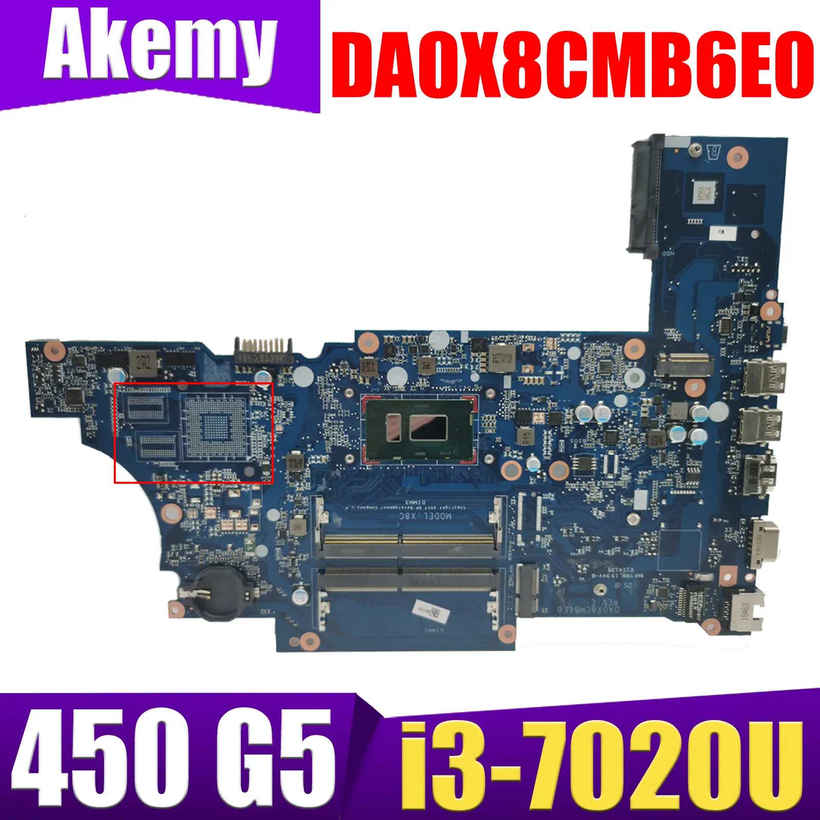 L23103-001 L23103-601 DA0X8CMB6E0 For HP Probook 450 G5 Laptop Motherboard mainboard i3-7020U CPU
L23103-001 L23103-601 DA0X8CMB6E0 For HP Probook 450 G5 Laptop Motherboard mainboard i3-7020U CPU