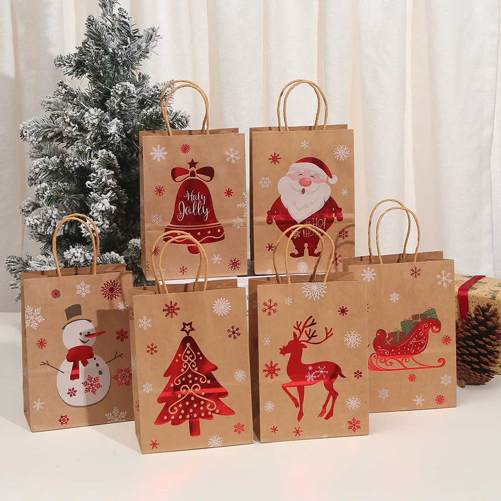 24PC Christmas Kraft Paper Gift Bag Elk Snowflake Christmas Tree Gift Brown Portable Paper Bag
24PC Christmas Kraft Paper Gift Bag Elk Snowflake Christmas Tree Gift Brown Portable Paper Bag