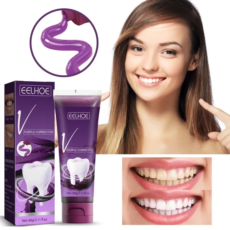 Purple Whitening Toothpaste 60g Fresh Breath Mouthwash Brightening Remove Stains Reduce Yellowing Care For Teeth Gums Oral Care
Purple Whitening Toothpaste 60g Fresh Breath Mouthwash Brightening Remove Stains Reduce Yellowing Care For Teeth Gums Oral Care
